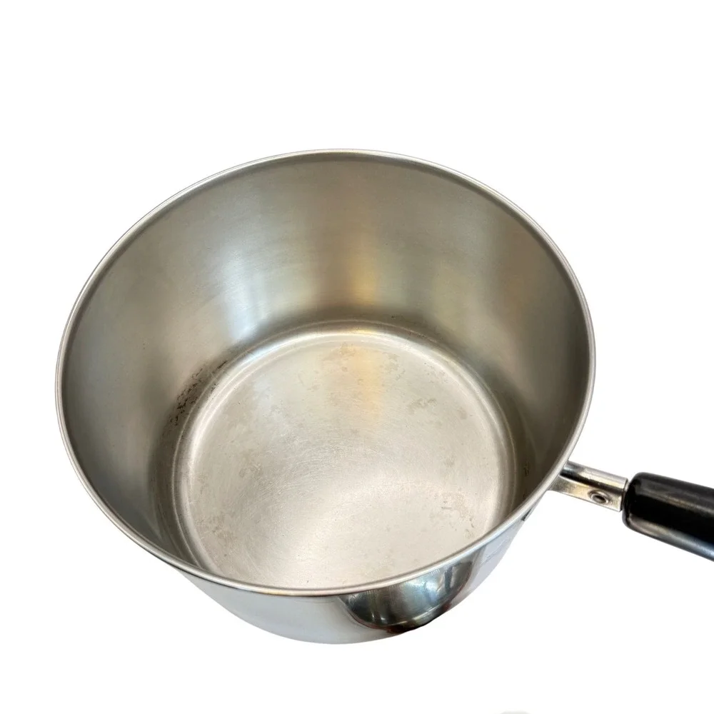 Revere Ware Copper Bottom 3 Qt Saucepan w Lid Clinton IL Vintage USA - Picture 8 of 13
